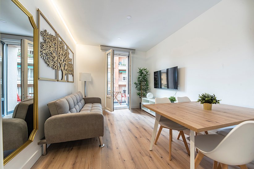 Apartamentos 3 habitaciones Coliving Piso 1o Izquierda Salon 01